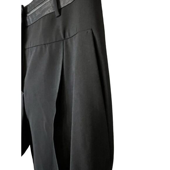 Alexander Wang Dress Leather Trim‎ Womens Pants Size 4, Pleated, Trousers EUC - Picture 3 of 11